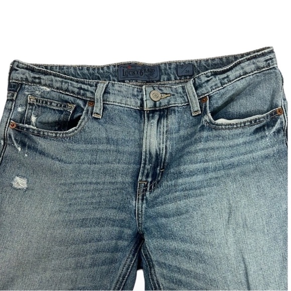 Lucky Brand Sienna Slim Boyfriend crop women’s jeans distressed size 2/26 torn - Picture 4 of 7